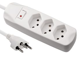 Fix-Line Steckdosenleiste 3xT13 - 3xT13, 1.5m Kabel, H05VV-F 3G1mm2, weiss, Kinderschutz