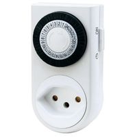 Minuterie mécanique - kürzeste Schaltzeit 30min. T12-T13, Indoor, 230V/10A, max. 2300W, weiss/schwarz, eingeschweisst=BULK