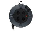 Kabelbox 7m - 7m Kabel, 4xT13, dunkelgrau/schwarz