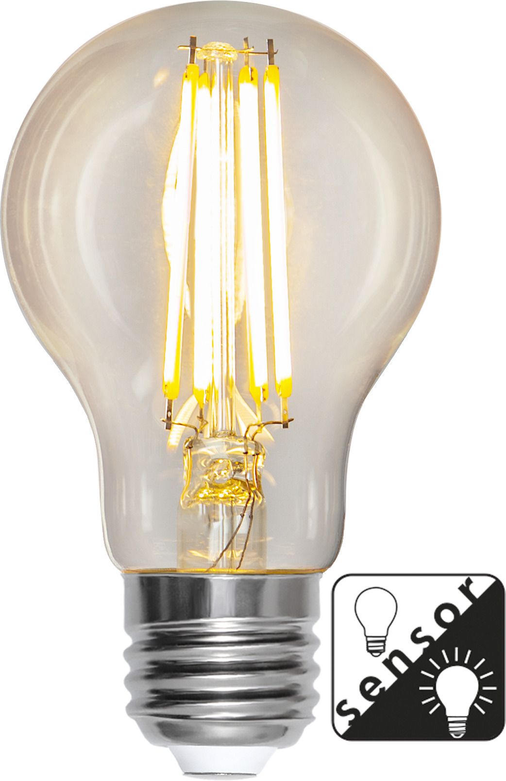 LED Leuchtmittel E27 A60 Sensor clear - E27, 800lm, 2700K, 7W, 230V