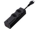 67W GaN Fast Charging Station - 2x T13, Out: USB-C1/ C2/ C3: 67W PD, C1+C2 shared: 45W + C3: 20W, USB-A: 5W, GaN, 1.5m Kabel,schwarz