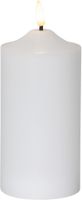 LED Pillar Kerze Flamme - Indoor, Weiss, 17cm Höhe, Timerfunktion