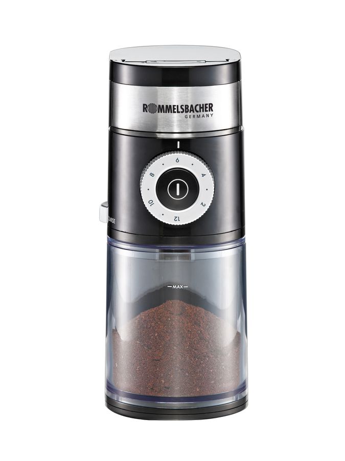 Macinacaffè con macinino a disco EKM 200 - Kaffeemühle mit Scheibenmahlwerk , Schwarz, 110W