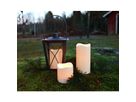 LED candela di plastica Paul - Outdoor, Beige, 7.5cm Höhe, Timerfunktion