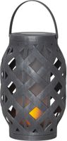 Solar Decoration Flame - Grau, Lichtfarbe Gelb