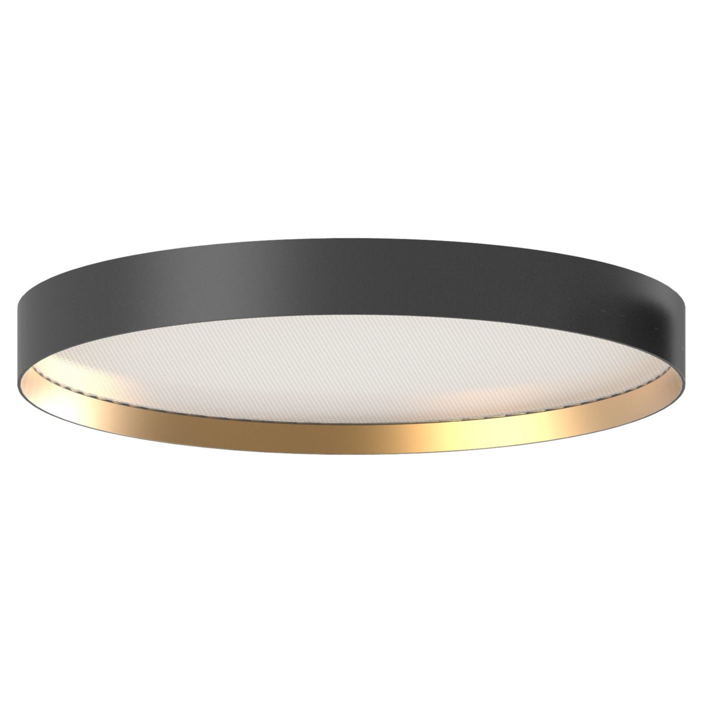 LED DALI-Anbauleuchte SUGAR 600 (4000K) - 54W, 5100lm, 4000K, IP40, CRI 90, 90°, schwarz-gold, DALI dimmbar, D=600mm, H=103mm
