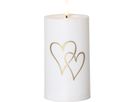 LED Memorial Kerze Flamme Heart - IP44, Warmweiss, 1 LED