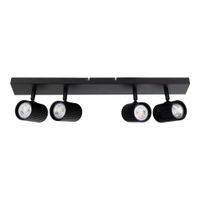 4er Spot-/Deckenleuchte  TINNIS  L: 56cm schwarz - IP20, GU10, Schwarz