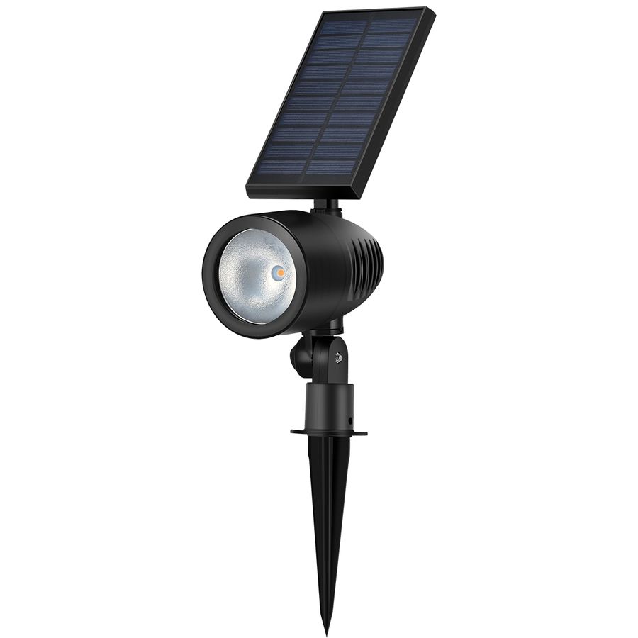 Solar Scheinwerfer Powerspot - Schwarz, Lichtfarbe Warmweiss; 2200mAh