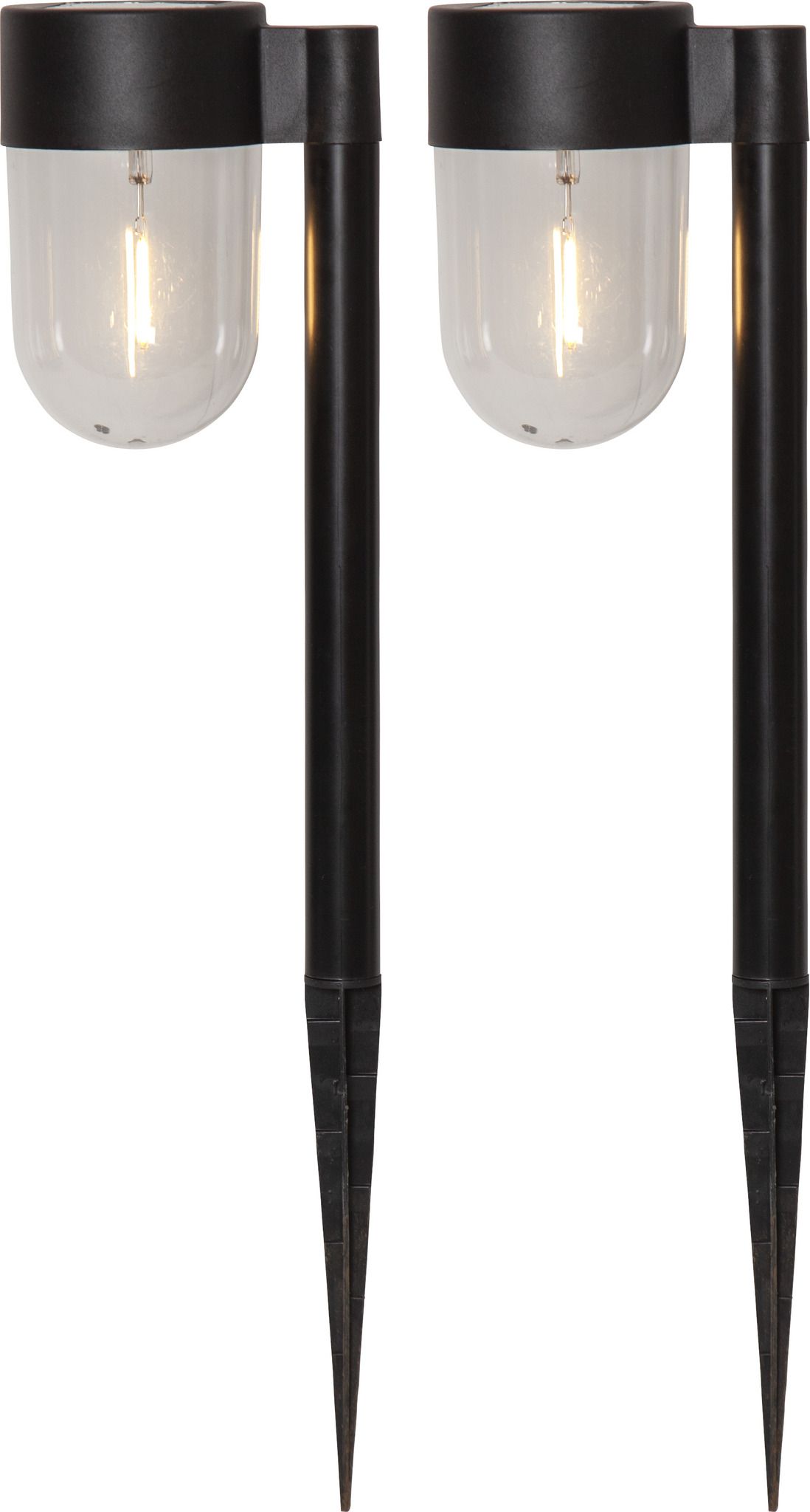 Solar Poller 2 Pack Cupola - IP44, Warmweiss, Dämmerungssensor