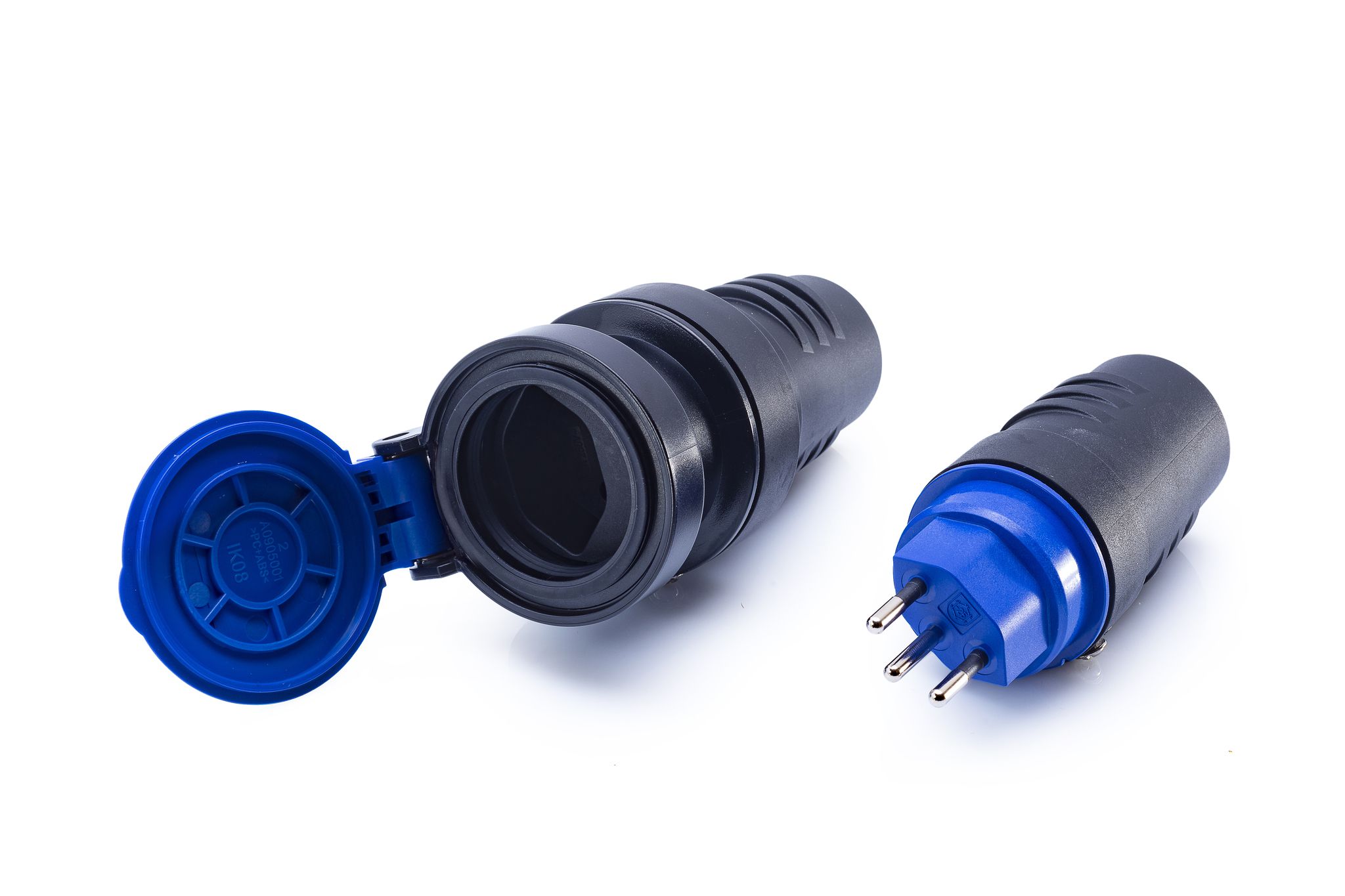Stecker T13 IP55 schwarz - Stecker  Typ 13, L+N+PE, 10 A, 250 V IP55