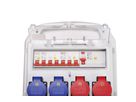 Wandstromverteiler 32A IP44/IP55 - Input: 1x CEE32/5 Output: 1xCEE32/5 1xCEE16/5 2xT23 2xT25
