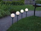 Solar Poller-Leuchte 4 Pack Globus - Weiss, Lichtfarbe Warmweiss