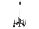 9er LED Pendelleuchte  SINGAPUR : 65cm schwarz - IP20, LED-Modul, Schwarz