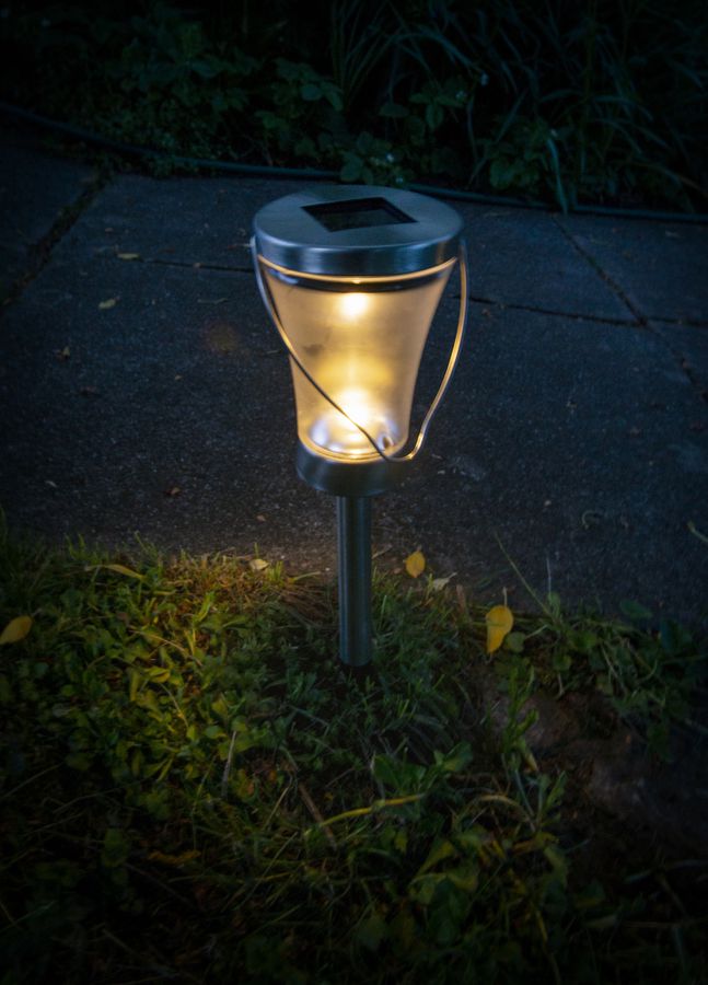 2er-Set LED Deko Solarleuchte - IP44, warmweiss