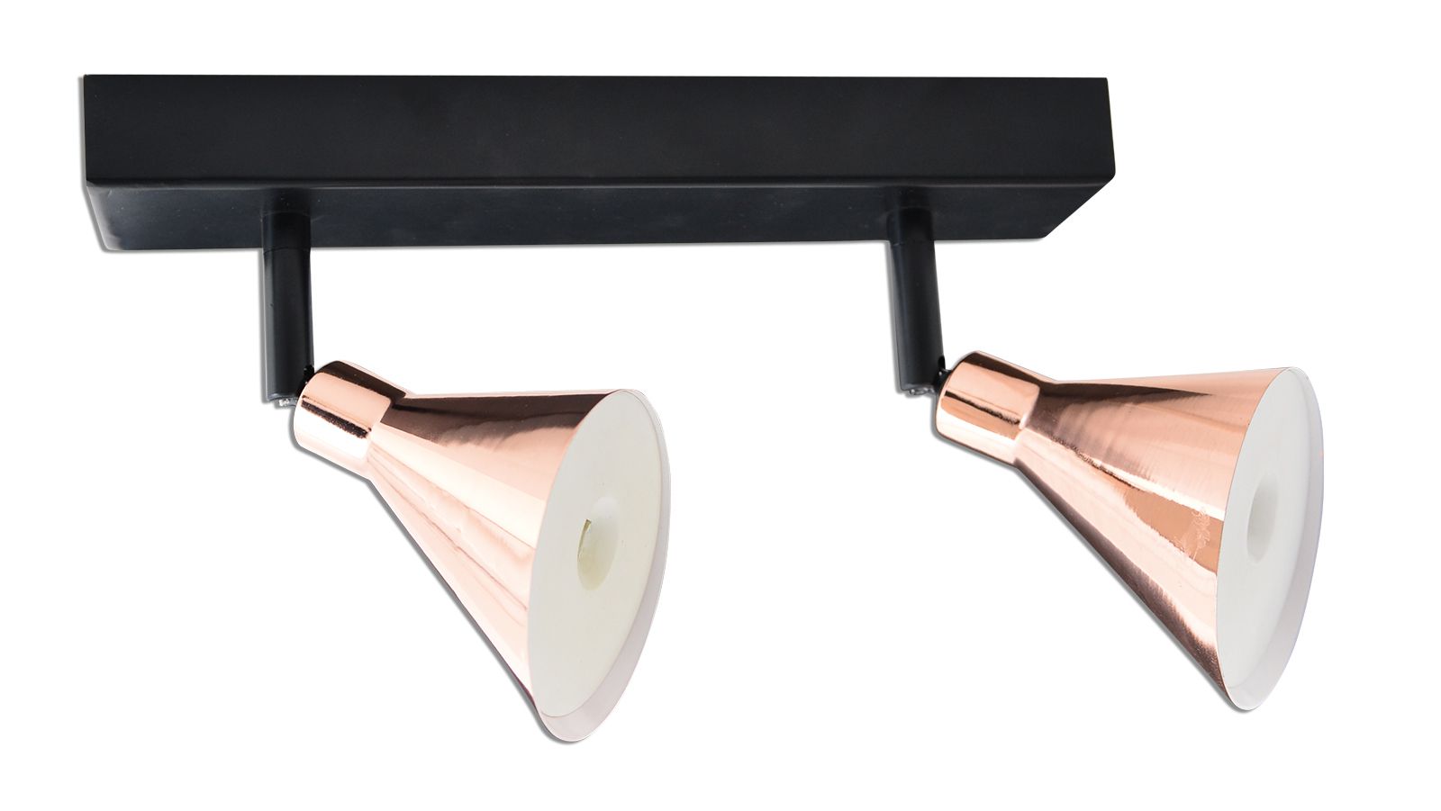 2er LED-Wand-u. Deckenspot Copper - LED fest verbaut, 3000K, warmweiss