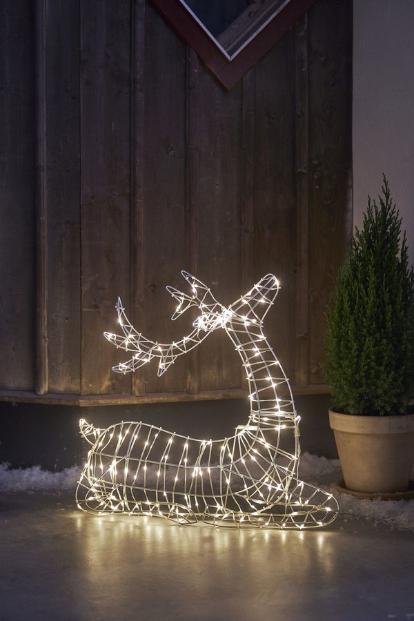 Silhouette Atja - IP44, Warmweiss, Silber