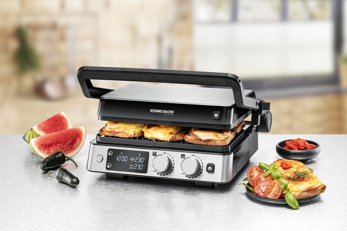 KONTAKTGRILL KG 2025 - Kontaktgrill, Edelstahl/schwarz, 2000W