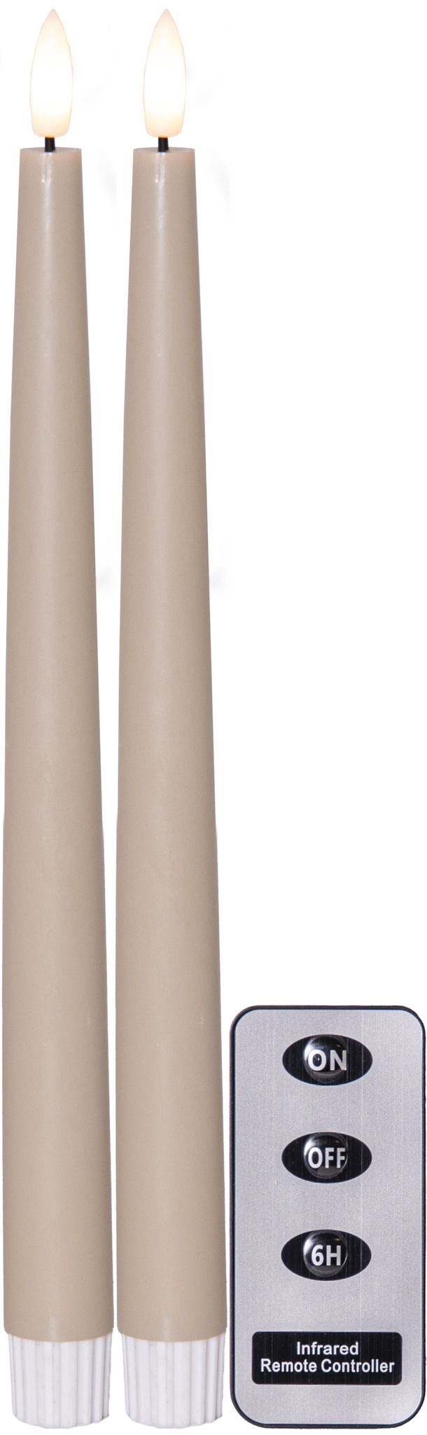 LED Dinner Kerze 2 pack Flamme Slim - 0/20
