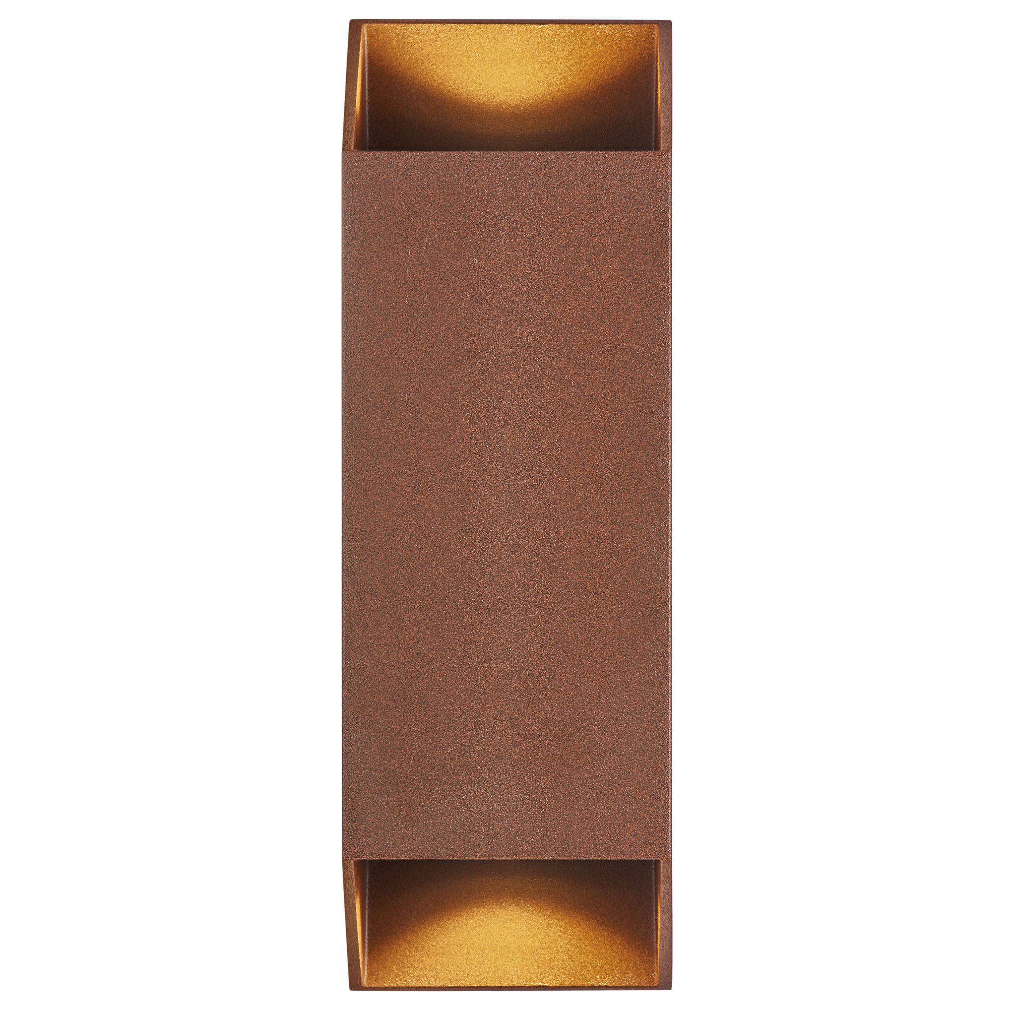 Nico Square 22, Wandleuchte, Rost - GU10, IP54, max.35W