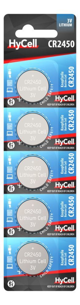 Lithium Knopfzelle CR2450 - 5 er Blister