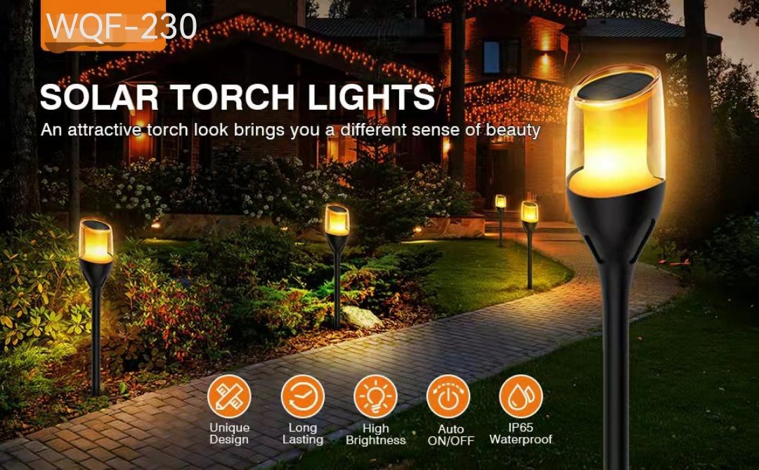 Duopack Solar-Stick Flamme rund - Warmweiss, IP44