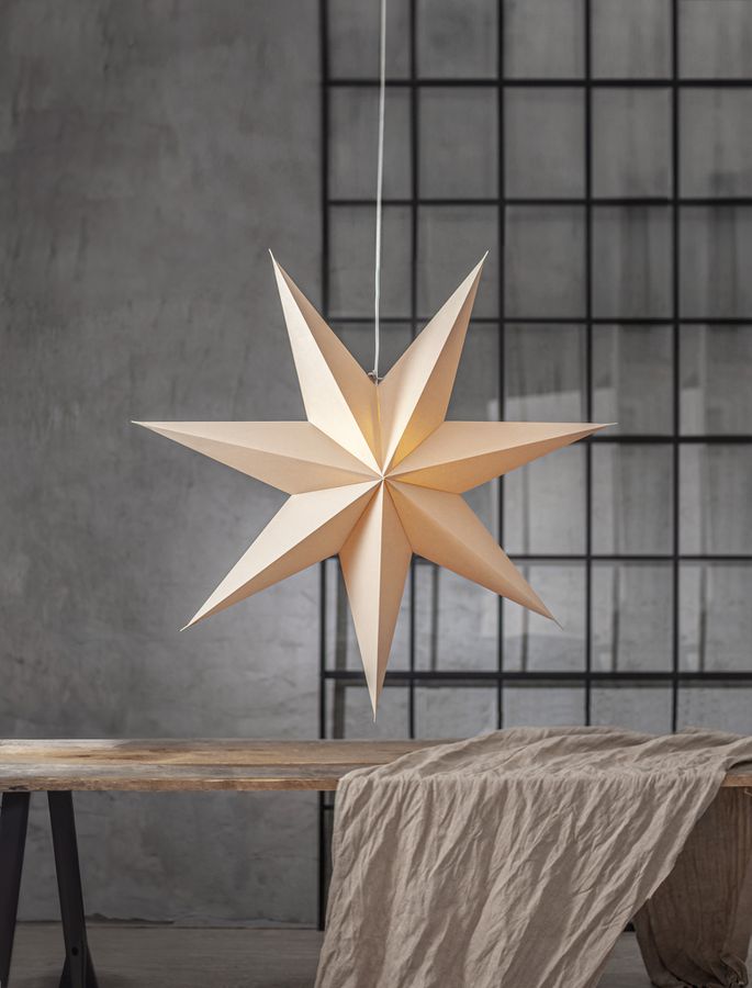 Papierstern Plain - IP20, Beige