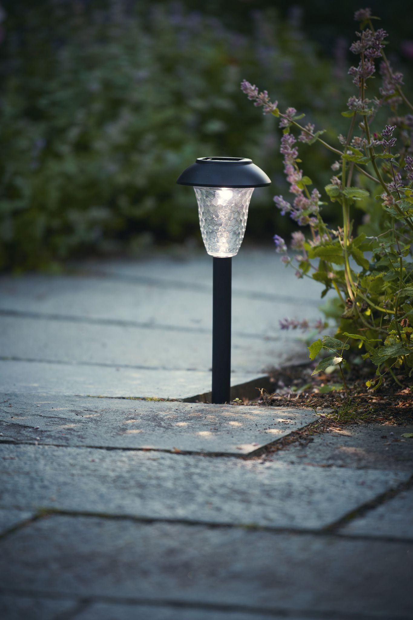 Solar Poller-Leuchte Leuca - Schwarz, Lichtfarbe Warmweiss