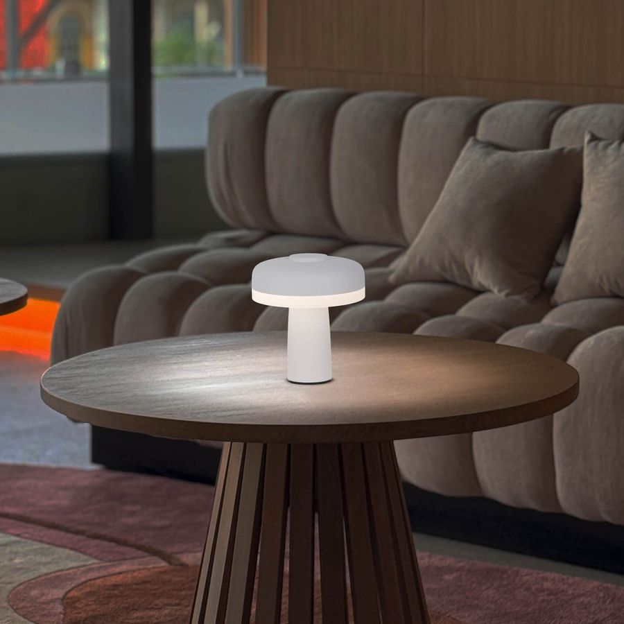 Akku- Tischleuchte weiß PILU - LED-Modul, 3W, IP20