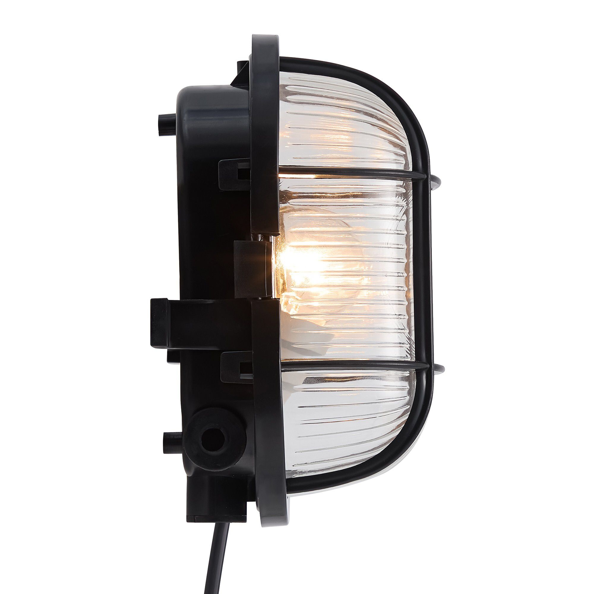 Oval Skot, Wandleuchte/Decke, Schwarz - E27, max.60W, IP44