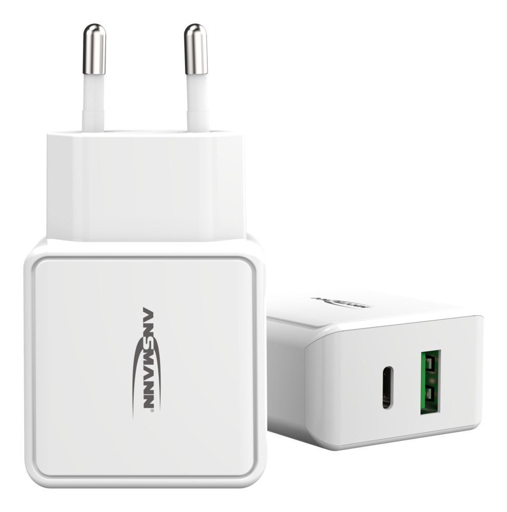Home Charger HC218PD weiss - USB-Ladegerät Home Charger HC218PD weiß / 3 A / 20 W / 2 Port USB-C/A