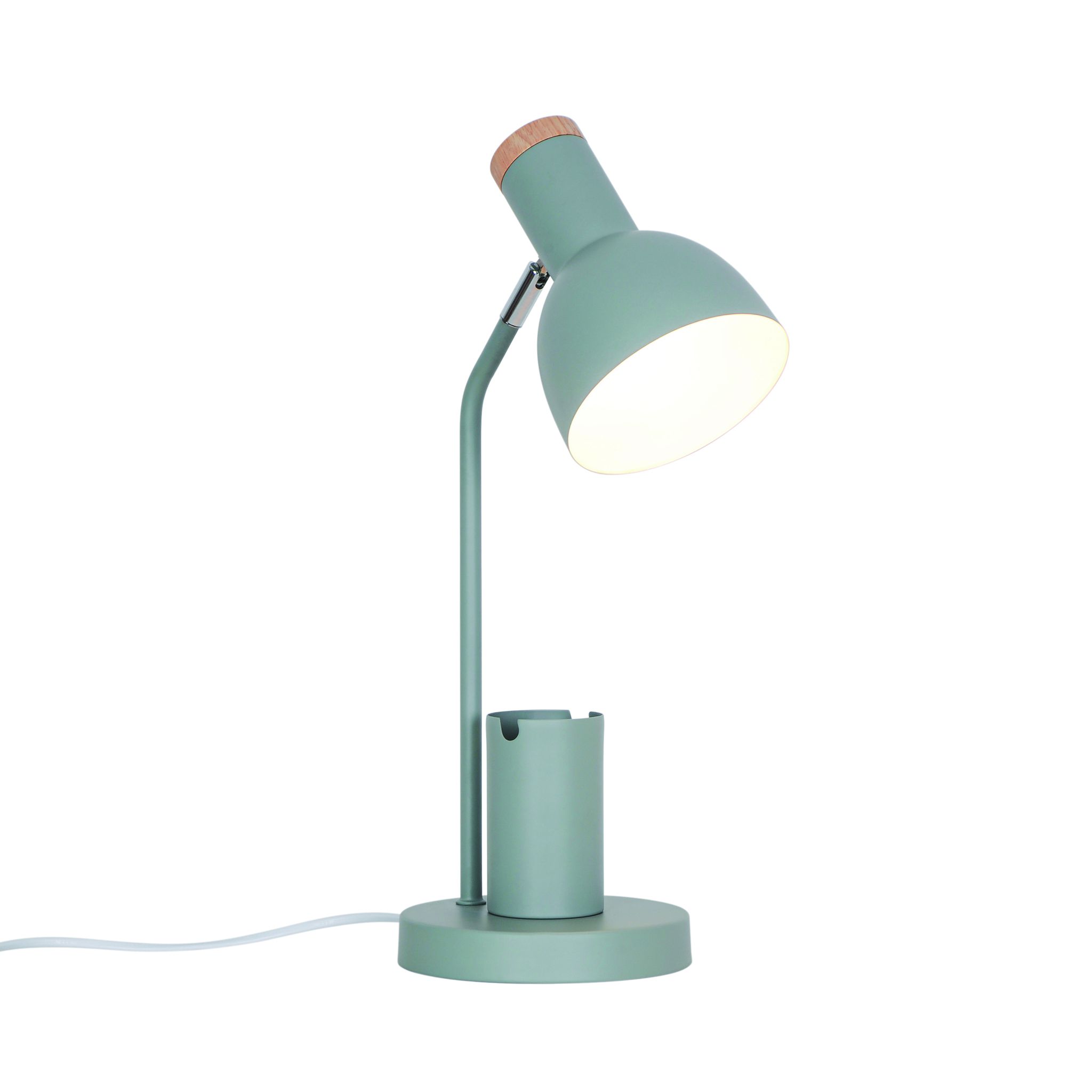 Tischleuchte Devone Dusty Grün - 15W, E27, IP20