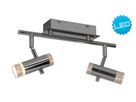LED Deckenleuchte Garda (2er Spot) - 9W, 650lm, 3000K, IP20, chrom, nicht dimmbar, L=340mm, B=80mm, H=180mm