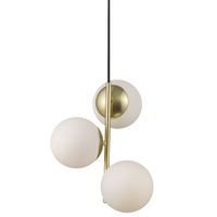 Lilly, Pendelleuchte, Messing/Opal - E14, max. 3x40W, IP20