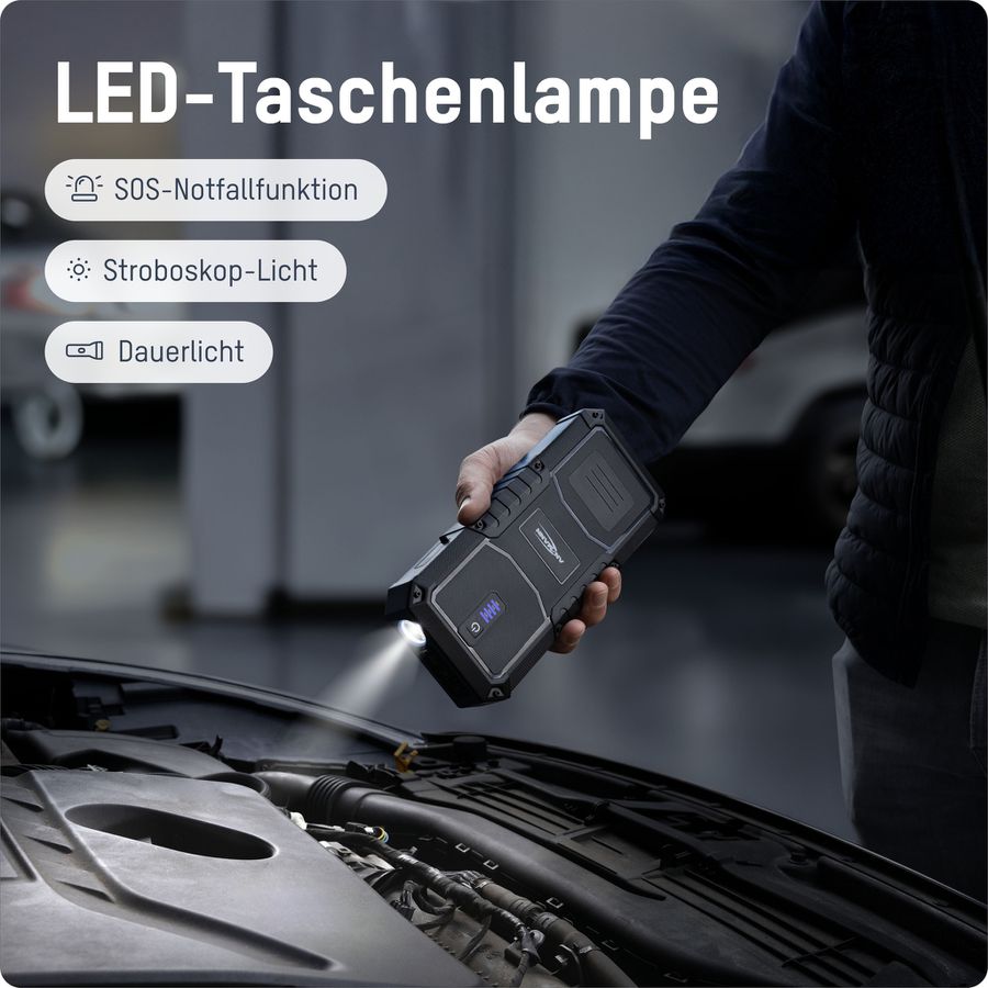 Jump Starter 16.0 - USB,Powerbank, Taschenlampenfunktion