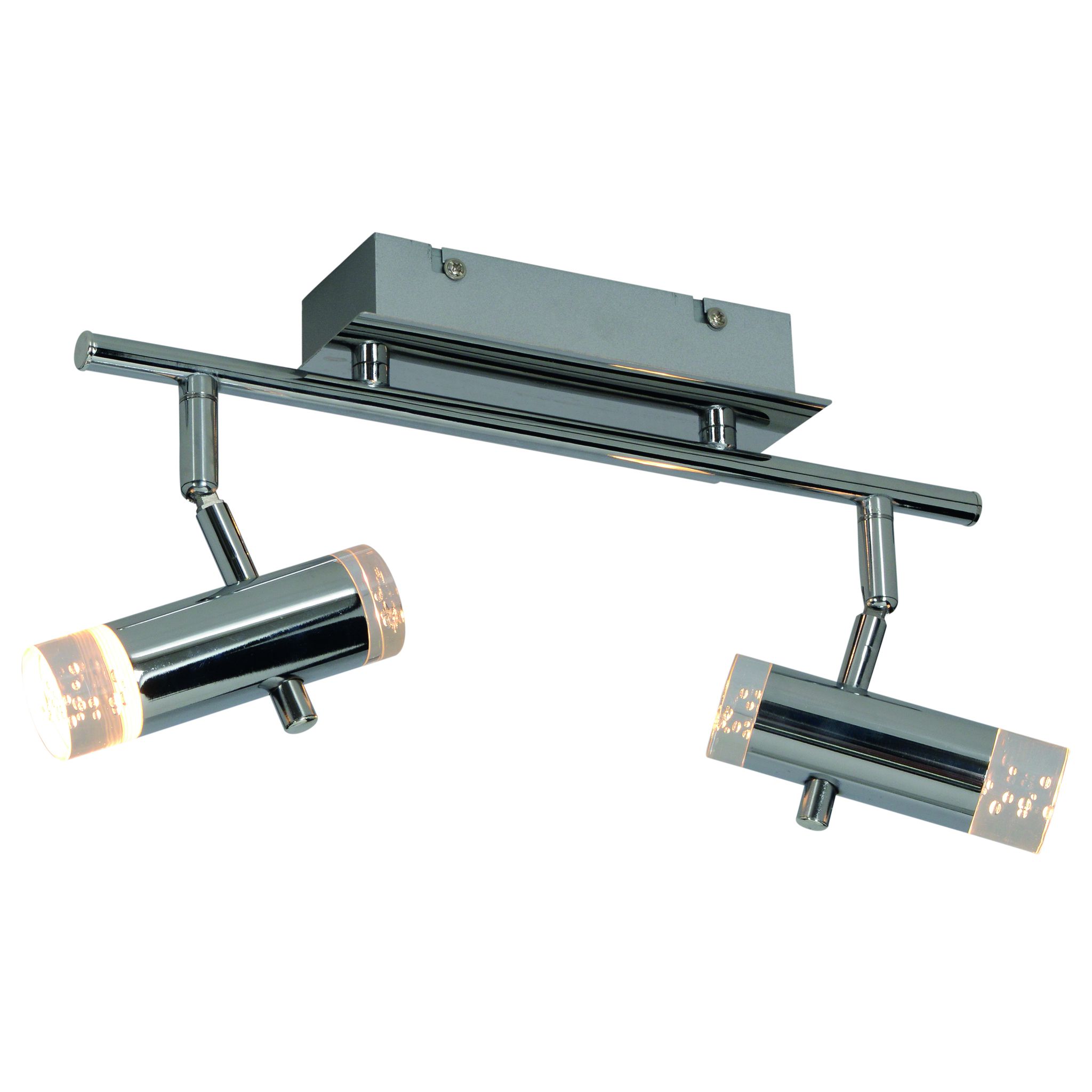 LED Deckenleuchte Garda (2er Spot) - 9W, 650lm, 3000K, IP20, chrom, nicht dimmbar, L=340mm, B=80mm, H=180mm