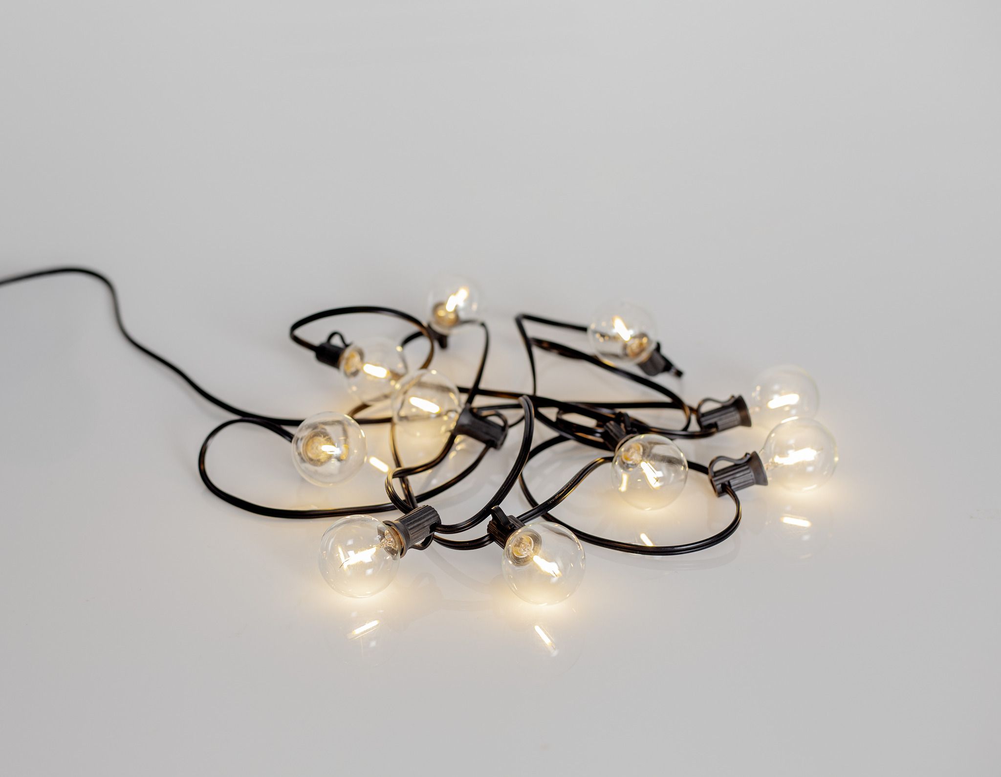 Solar Lichterkette Globe Mini - Indoor, Outdoor, Warmweiss, Schwarz