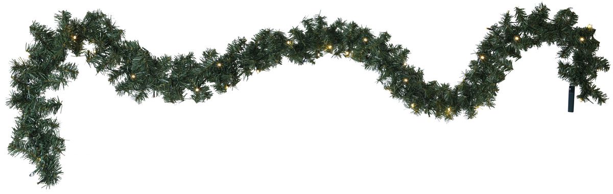 Künstliche Girlande Canadian - grün, 30 LED's, 20cm Höhe