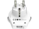 Country adapteur de voyage - World to Europe USB - Out: Schuko, 1xUSB-A, In: CH, Italien, BRA, UK, USA/Japan, 2-Pol EU, AUS/China