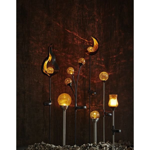 Solar Poller-Leuchte 2 Pack Roma - Amber, Lichtfarbe Amber