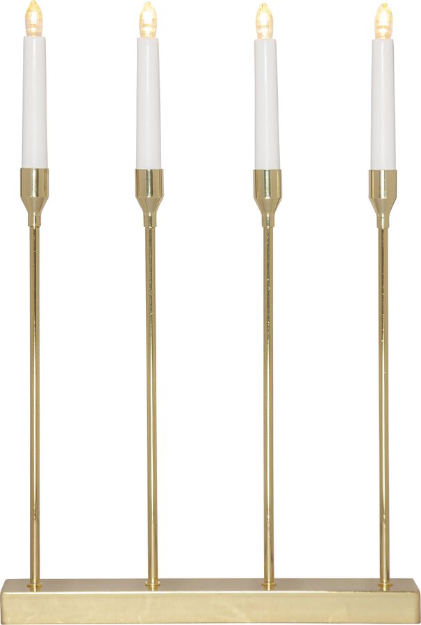 Kerzenleuchter Lottie - IP20, Messing, Kaltweiss