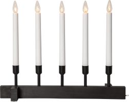Kerzenleuchter Vind - IP20, Schwarz, Kaltweiss