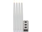 LED Dinner Kerze 4P Flamme - Indoor, Weiss, 28.5cm, Timerfunktion