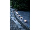 Solar Kerzen 3-p Icecube - Transparent, Lichtfarbe Warmweiss