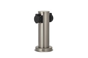 IP55 Energiesäule 2xT13 - 230V AC, max. 10A, 2xT13, IP55, nickel, rostfrei, Überlastschutz
