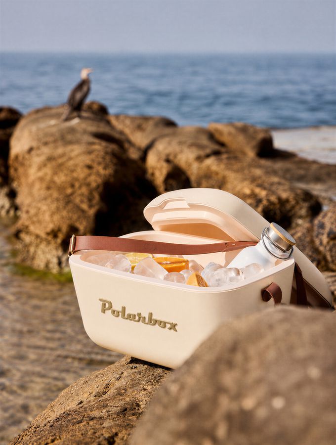 Polarbox Retro Cooler Nevera Cream Gold 12l - Kühlbox, 12l, Vintage Design