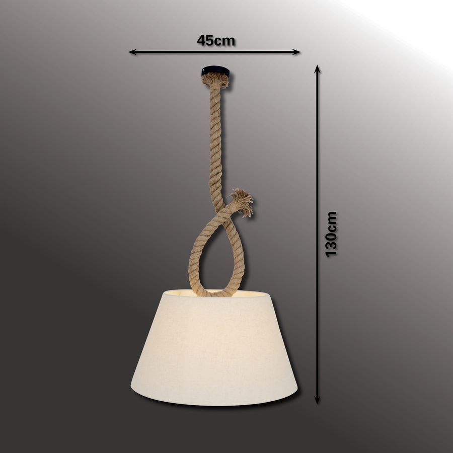 Pendelleuchte Rope d: 45cm - E27, 40W, IP20