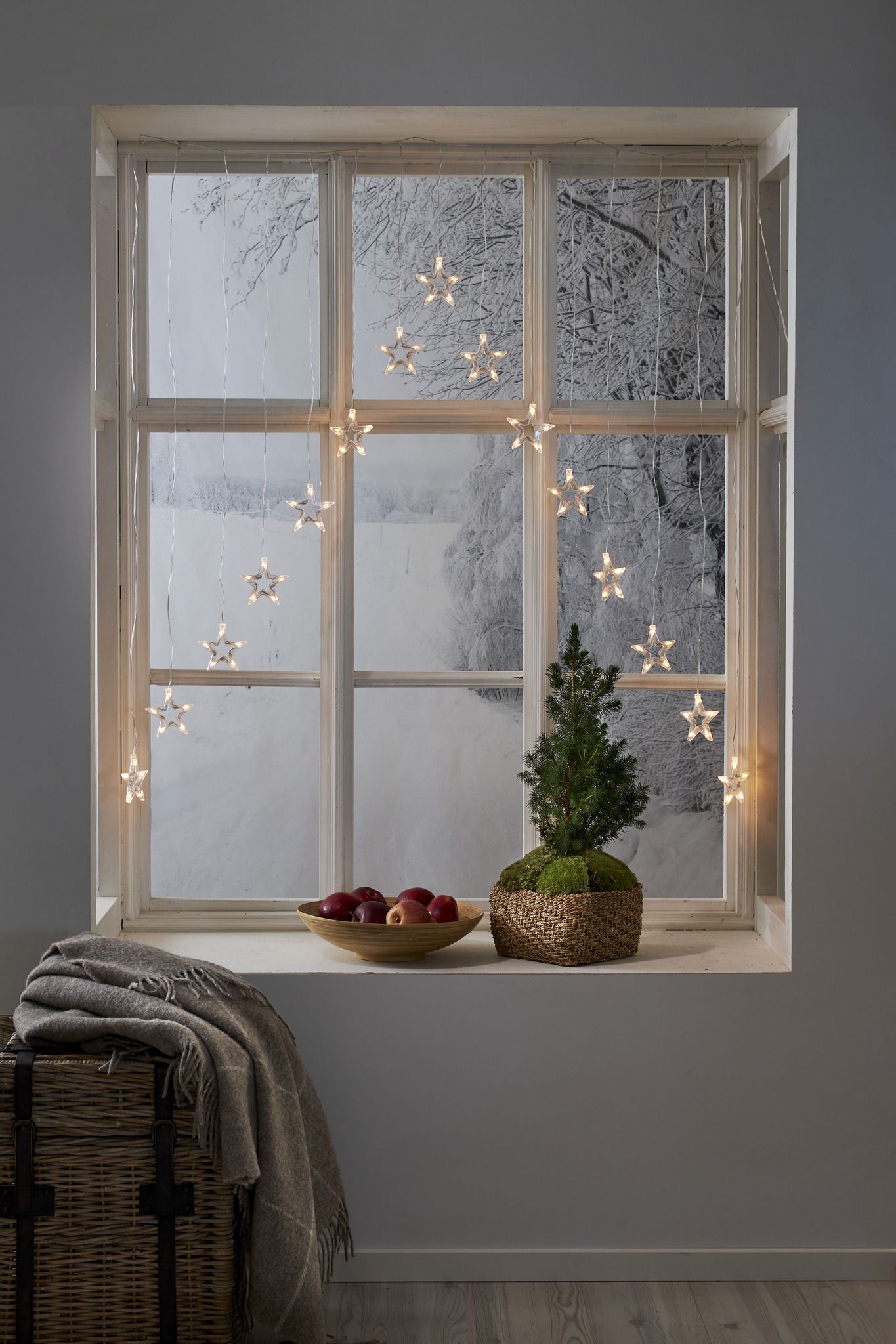 Vorhang Lichterkette DecyStar - IP20, Transparent, Warmweiss