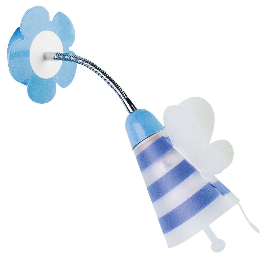 Kinder Wandleuchte Blume - IP20, E14, blau