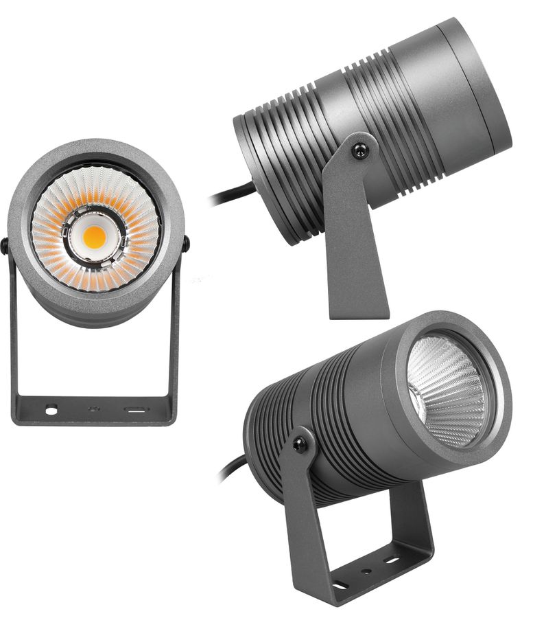 LED Gartenstrahler CHARLY XL - 25W, 2300lm, 2700K, IP67, CRI 80, 38°, dunkelgrau, nicht dimmbar, D=89mm, L=145mm